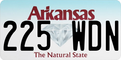 AR license plate 225WDN