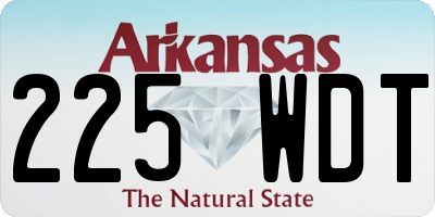 AR license plate 225WDT