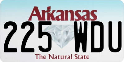 AR license plate 225WDU