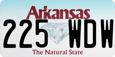 AR license plate 225WDW