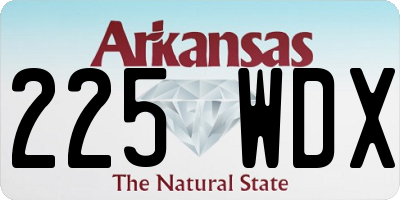 AR license plate 225WDX