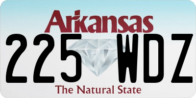 AR license plate 225WDZ