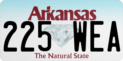 AR license plate 225WEA