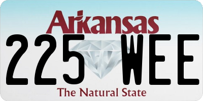 AR license plate 225WEE