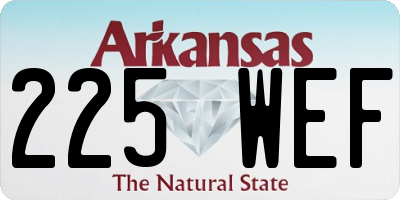 AR license plate 225WEF