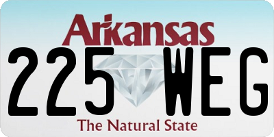 AR license plate 225WEG