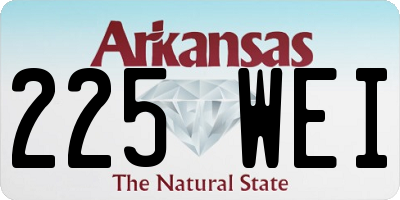 AR license plate 225WEI