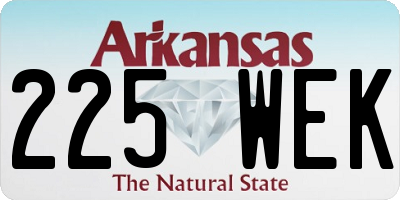 AR license plate 225WEK