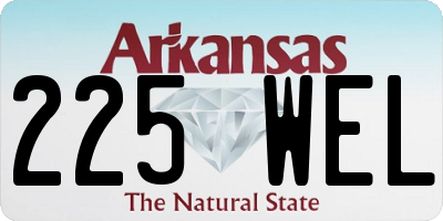 AR license plate 225WEL