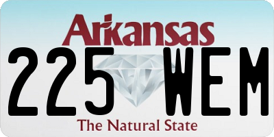 AR license plate 225WEM