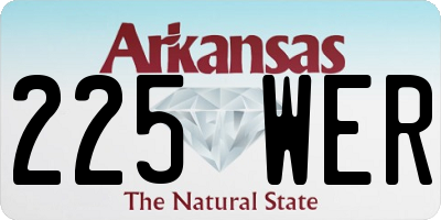 AR license plate 225WER