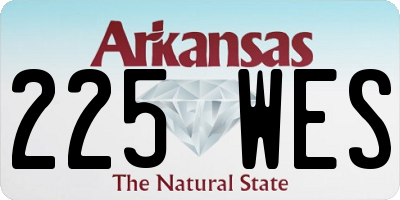 AR license plate 225WES
