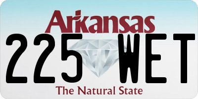 AR license plate 225WET
