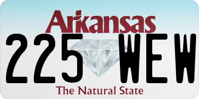 AR license plate 225WEW