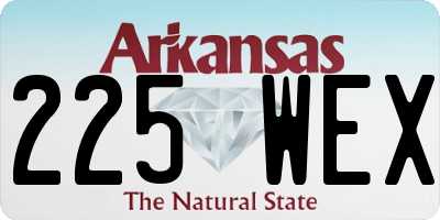 AR license plate 225WEX
