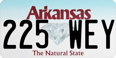 AR license plate 225WEY