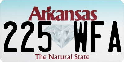 AR license plate 225WFA