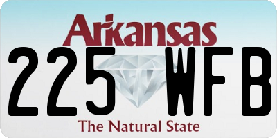 AR license plate 225WFB