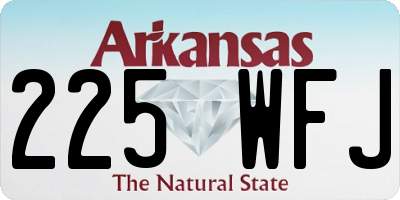 AR license plate 225WFJ