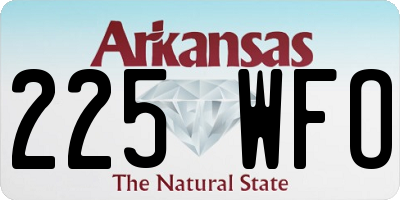 AR license plate 225WFO