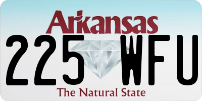 AR license plate 225WFU