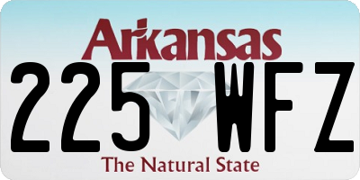 AR license plate 225WFZ