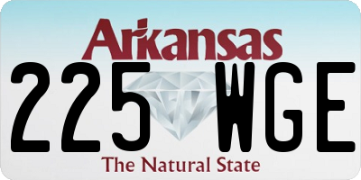 AR license plate 225WGE