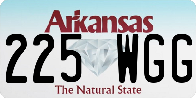 AR license plate 225WGG