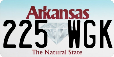 AR license plate 225WGK