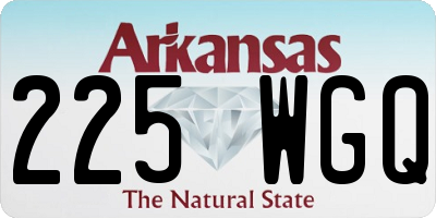 AR license plate 225WGQ