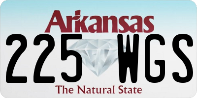 AR license plate 225WGS