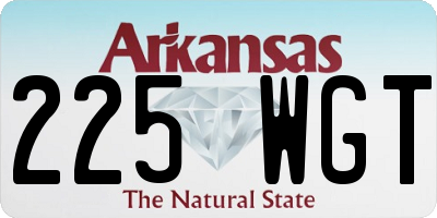 AR license plate 225WGT