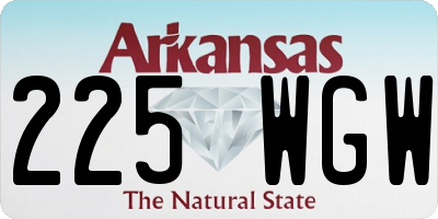 AR license plate 225WGW
