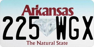 AR license plate 225WGX