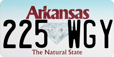 AR license plate 225WGY