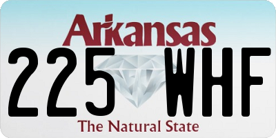AR license plate 225WHF