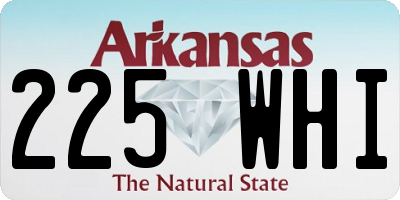 AR license plate 225WHI