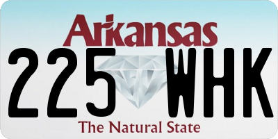 AR license plate 225WHK