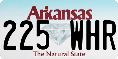 AR license plate 225WHR