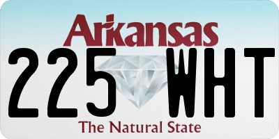 AR license plate 225WHT