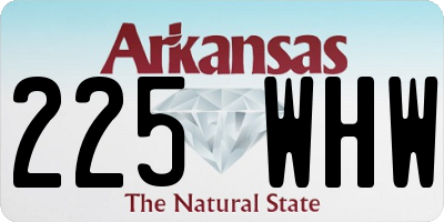 AR license plate 225WHW