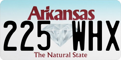 AR license plate 225WHX