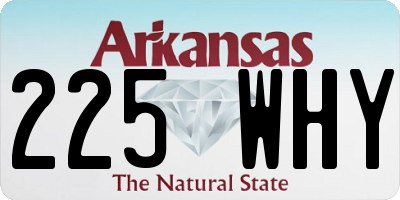 AR license plate 225WHY