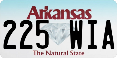 AR license plate 225WIA