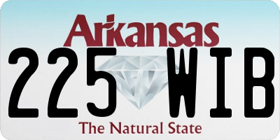 AR license plate 225WIB