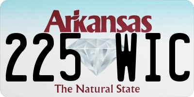 AR license plate 225WIC