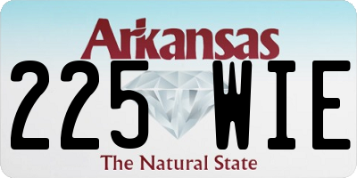 AR license plate 225WIE