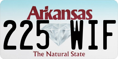 AR license plate 225WIF