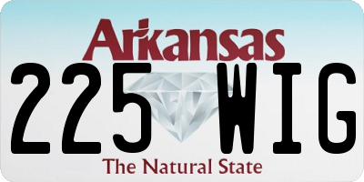 AR license plate 225WIG