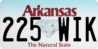 AR license plate 225WIK